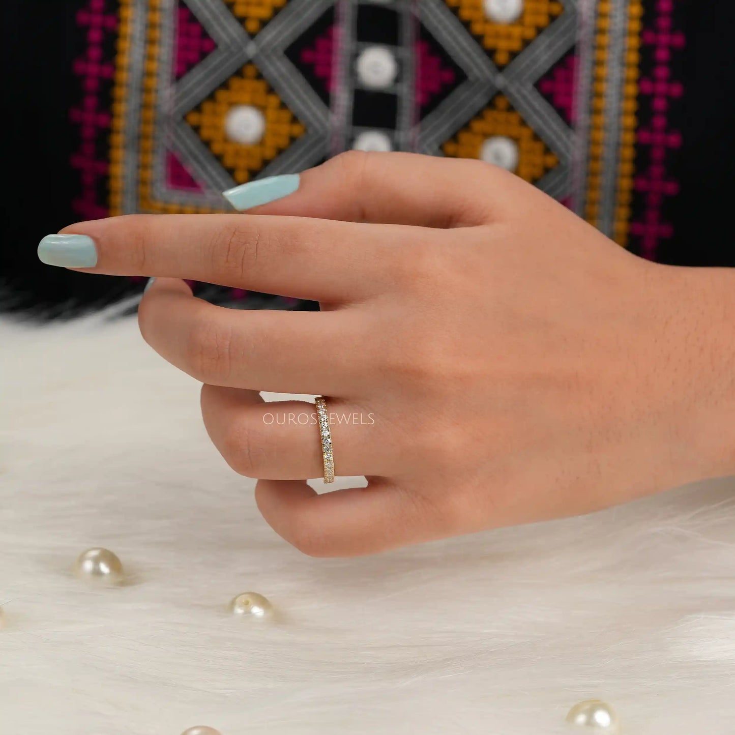Round Lab Diamond Eternity Band