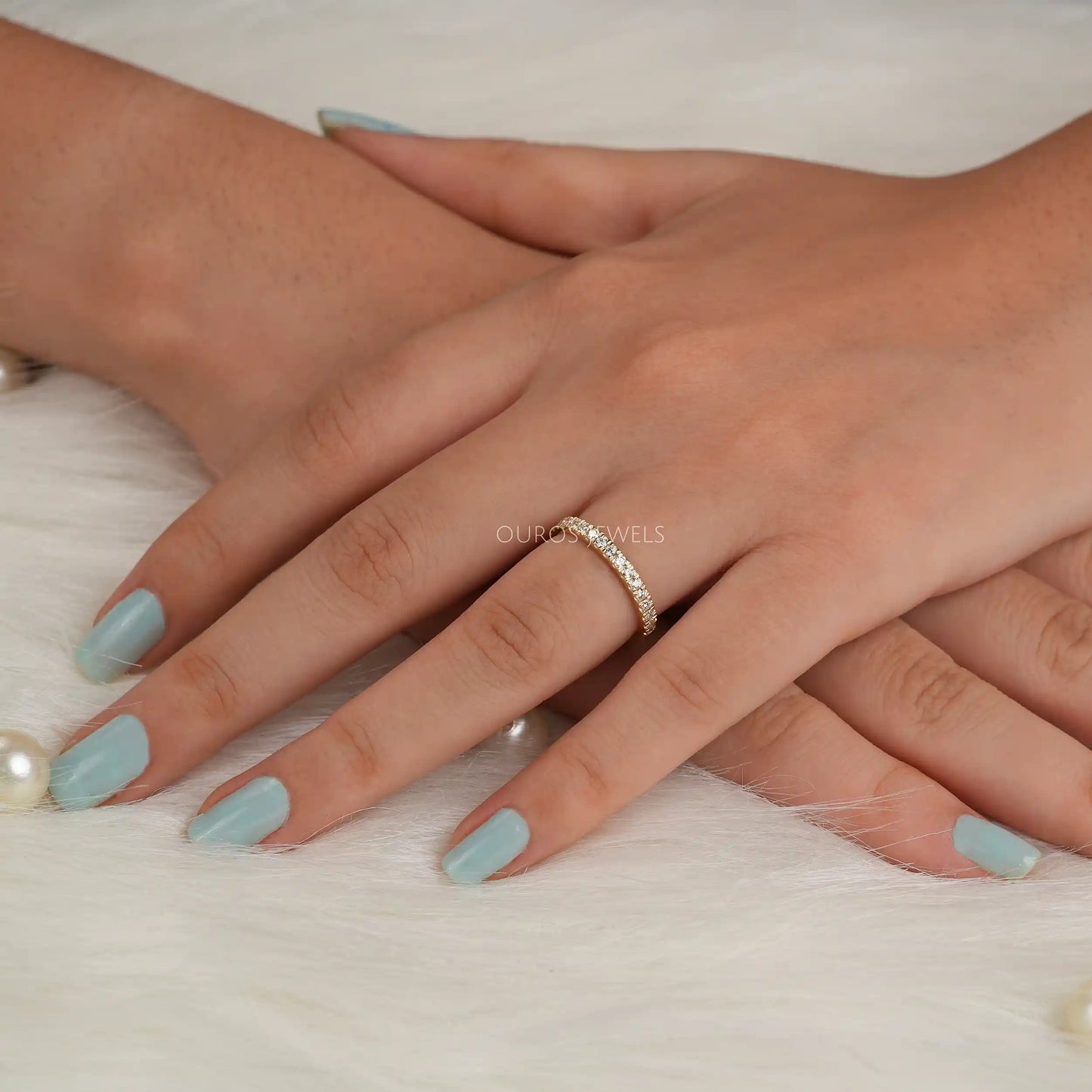 Round Lab Diamond Eternity Band