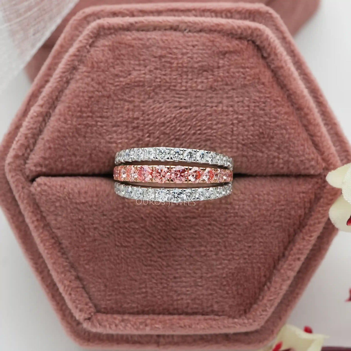 Pink Round Lab Diamond Ring