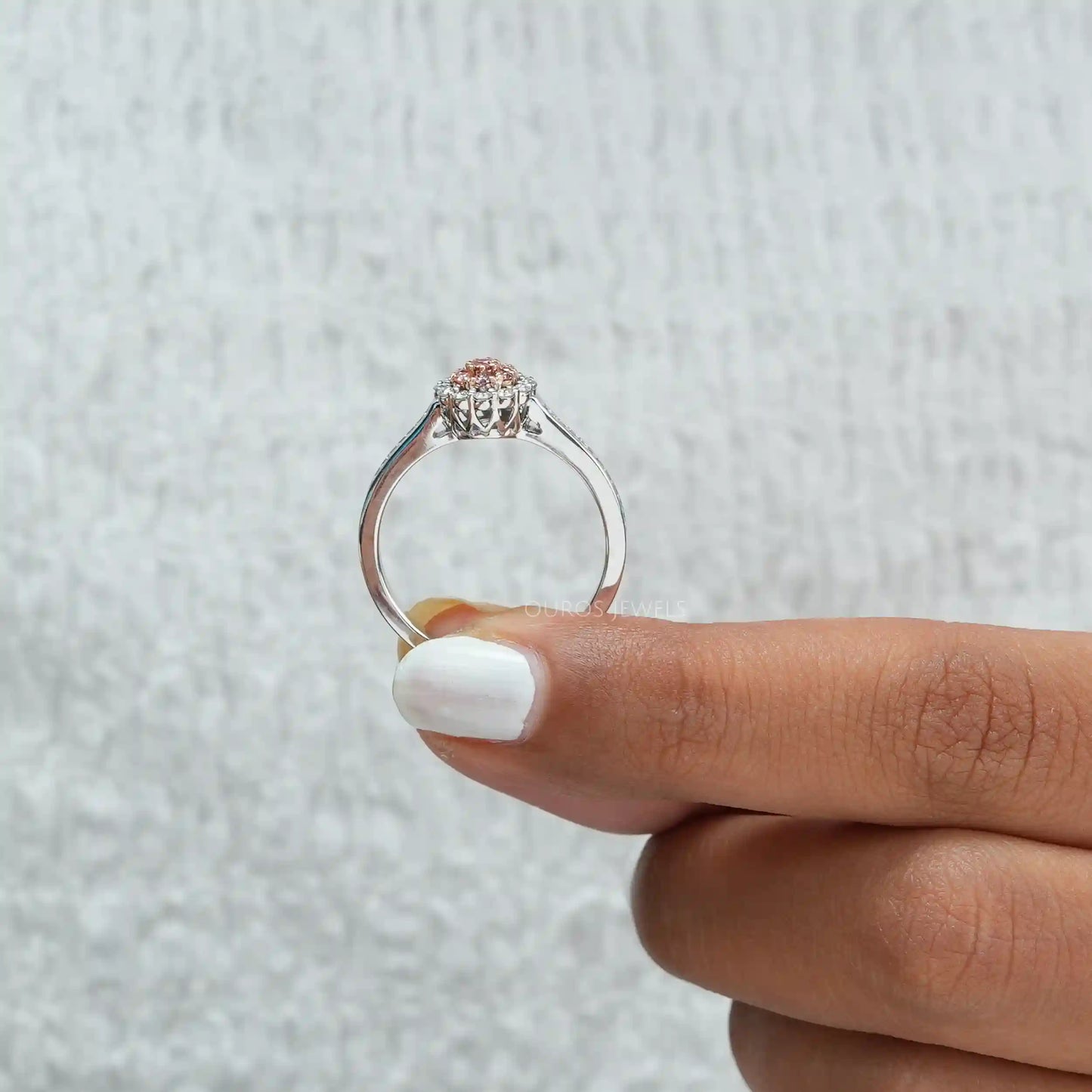 Round Lab Diamond Cluster Ring