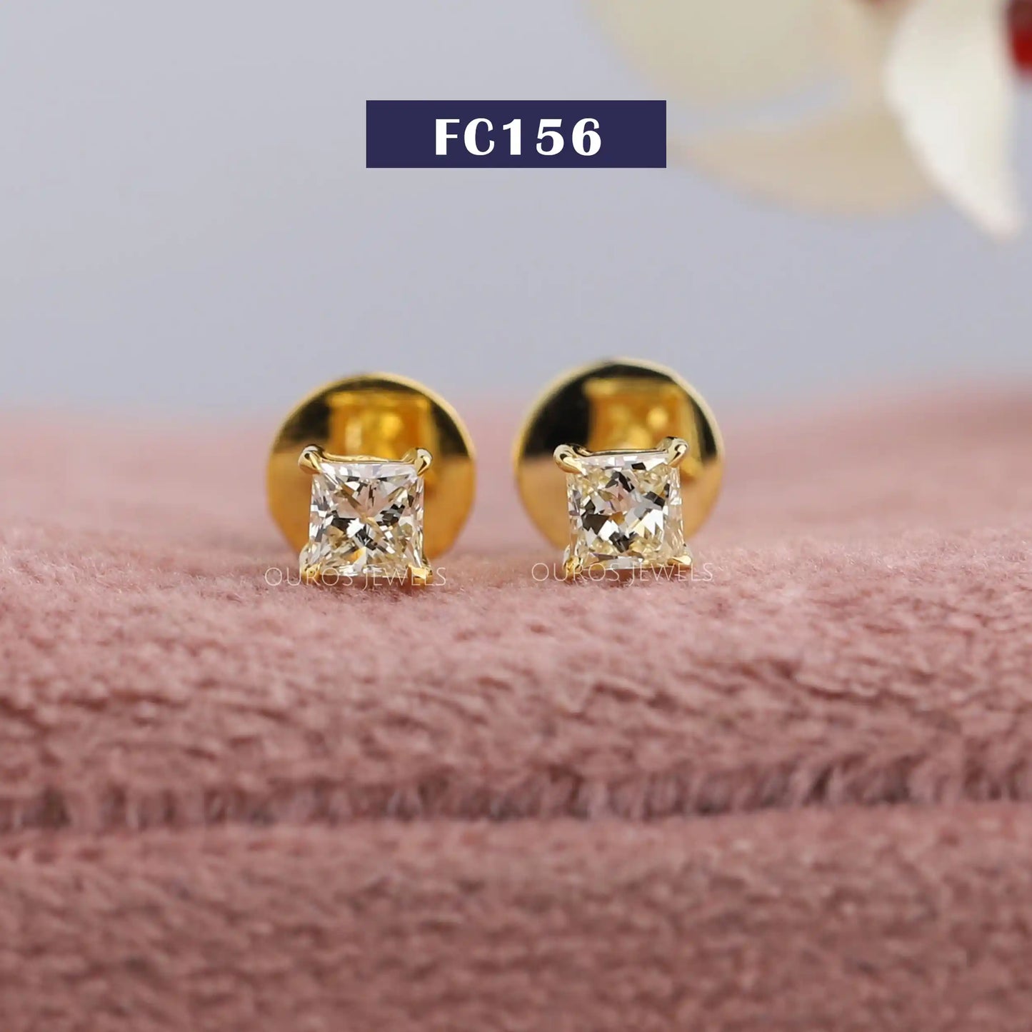 Princess Cut Lab Diamond Stud Earrings