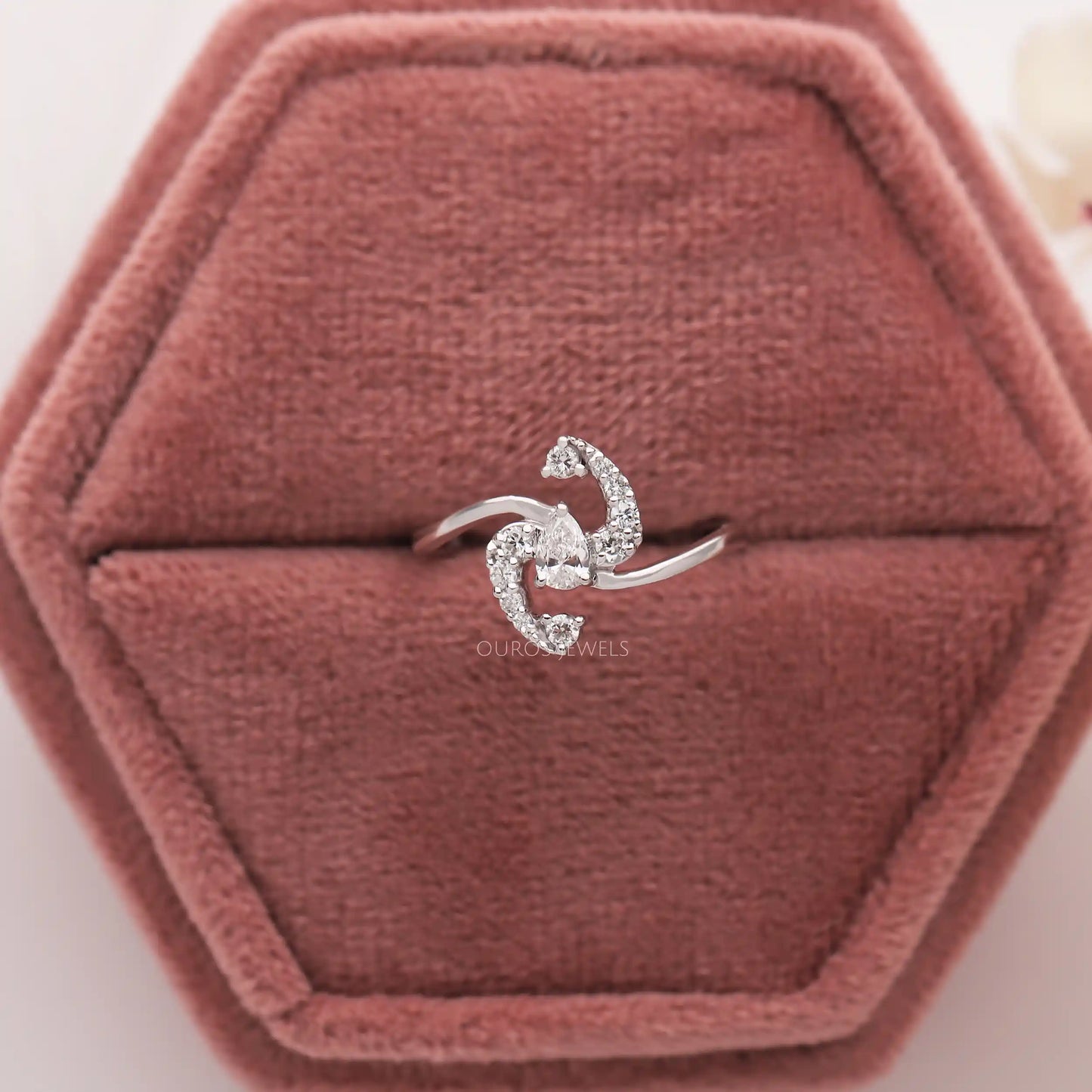 Pear Lab-Diamond Bypass Setting Ring