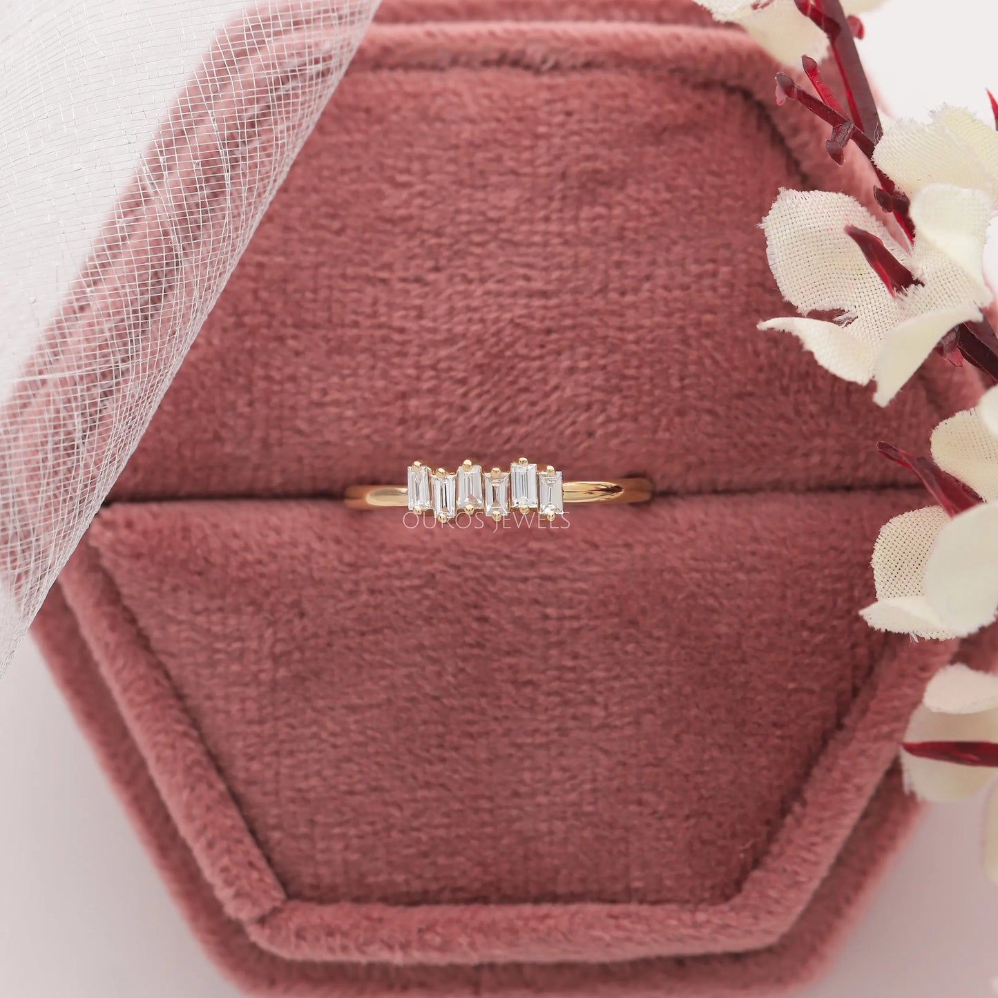 Baguette Diamond Cluster Ring