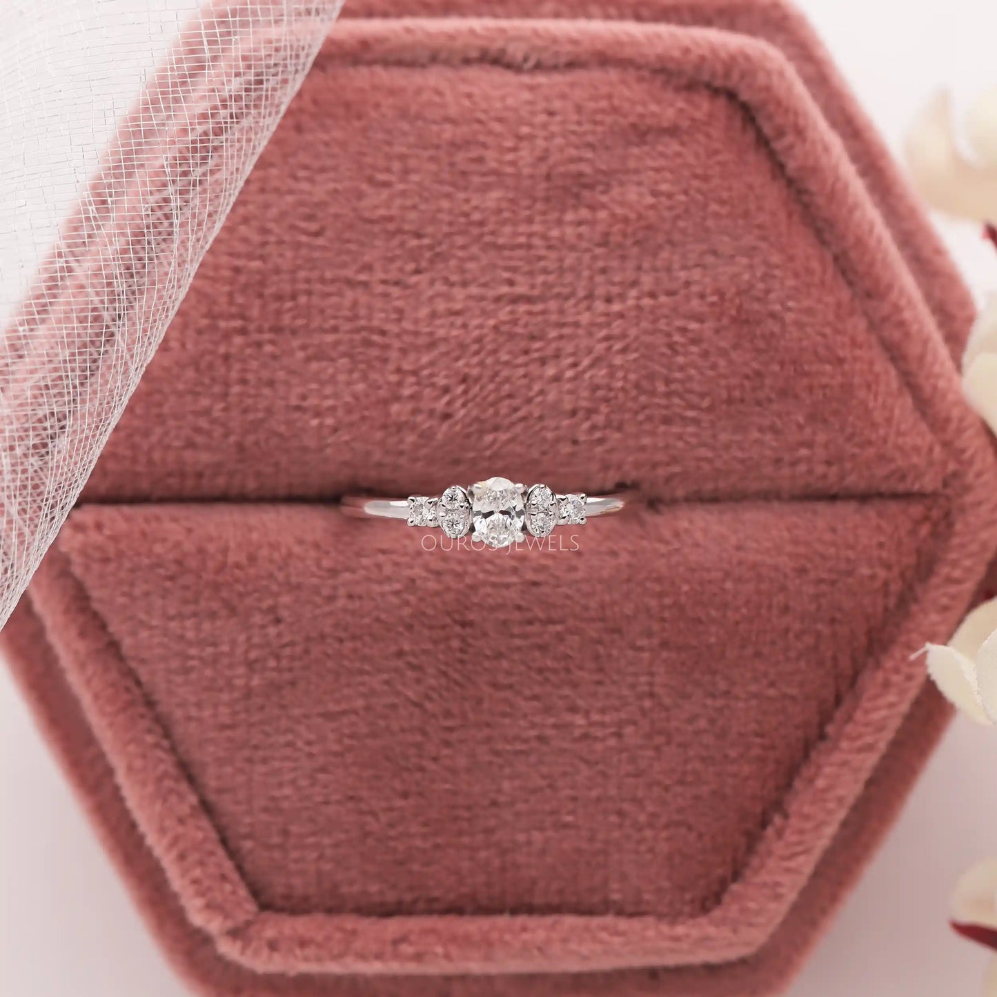 Oval Lab Diamond Cluster Ring