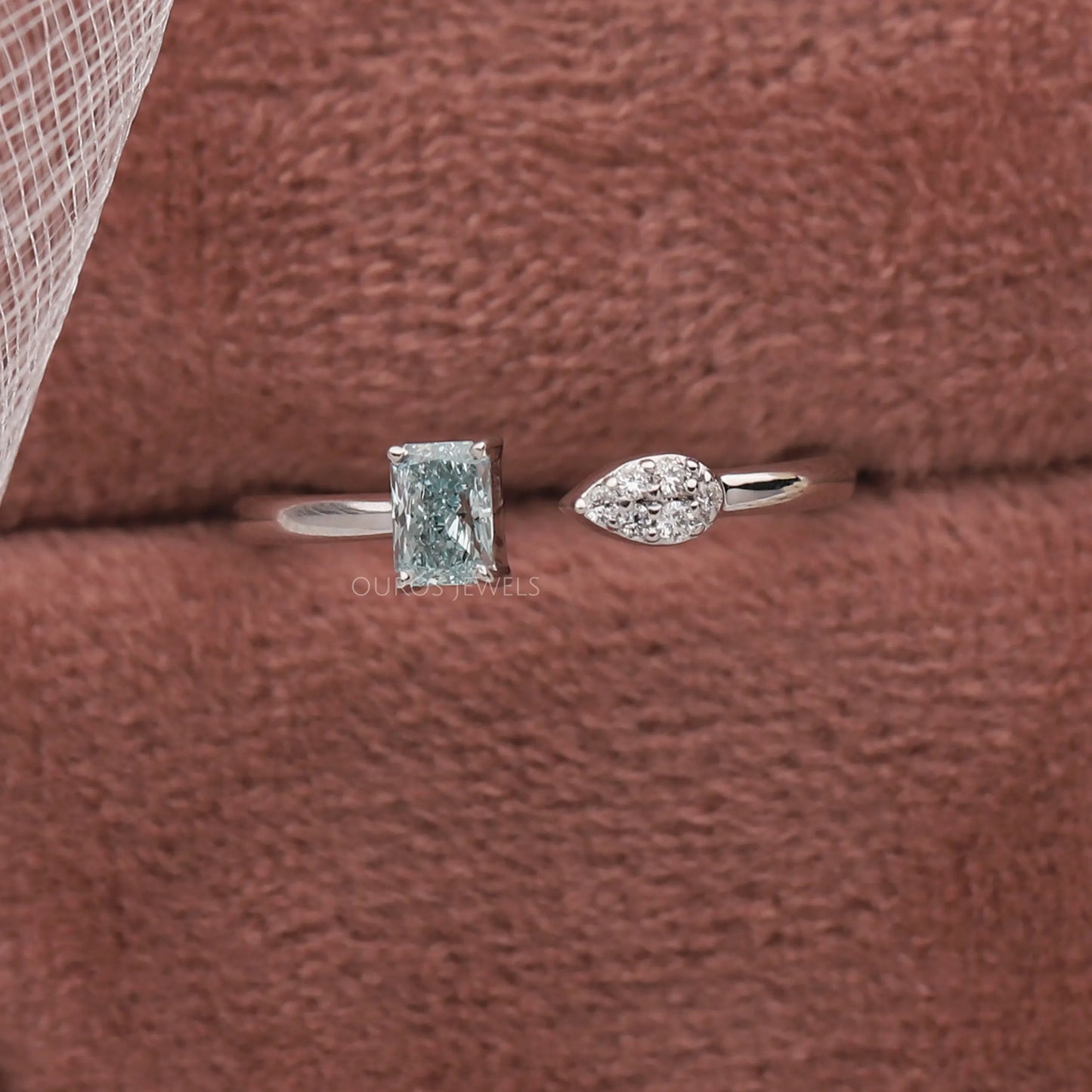 Radiant Cut Open Cuff Ring