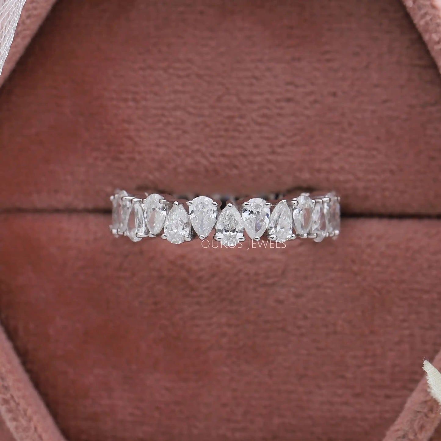 Pear Cut Diamond Eternity Band