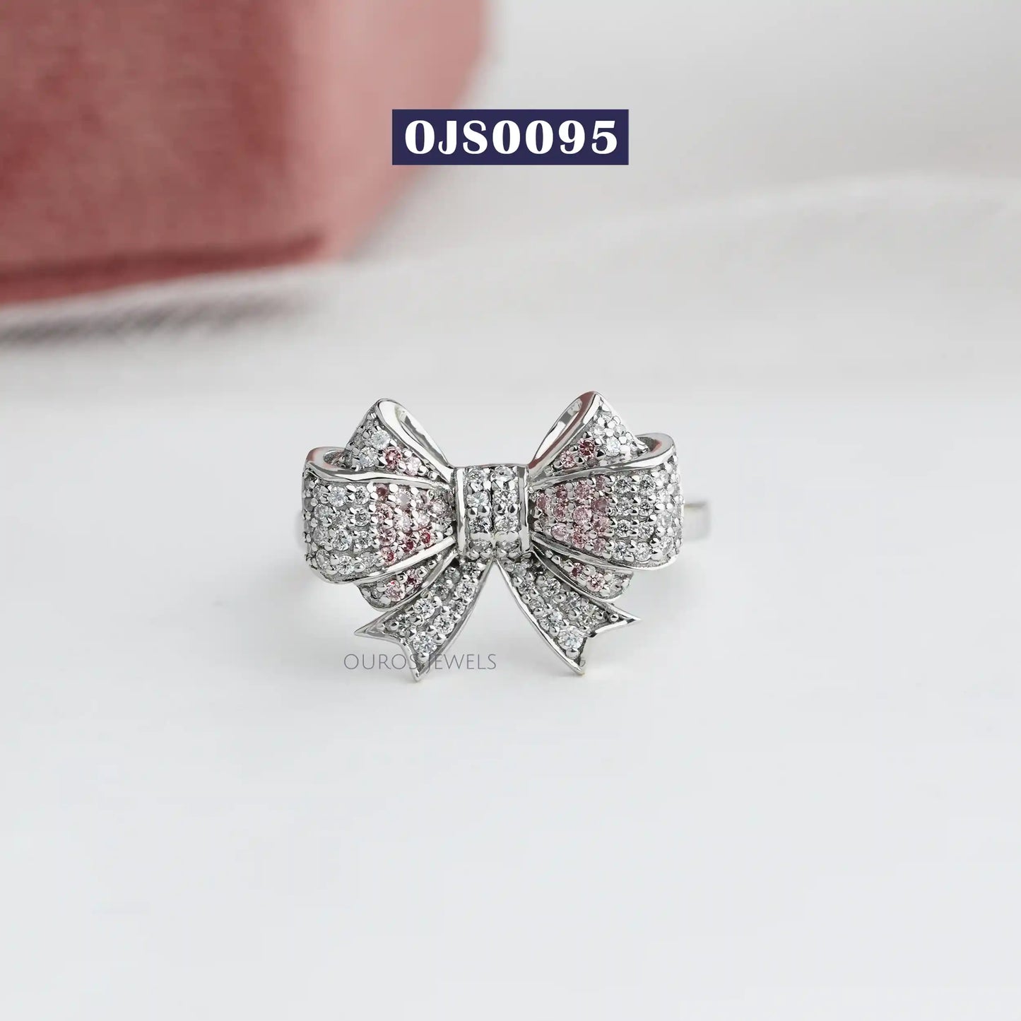 Pink Round Diamond Engagement Ring