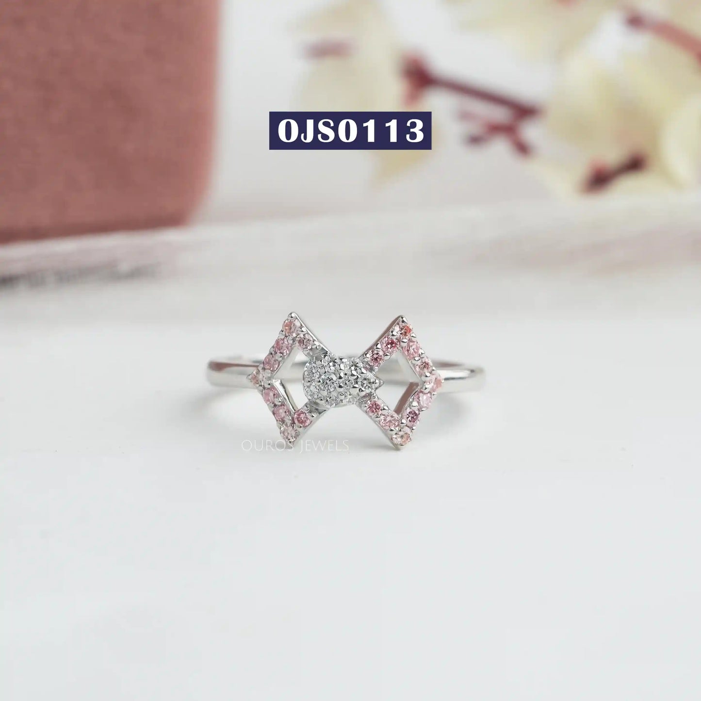 Round Cluster Diamond Engagement Ring