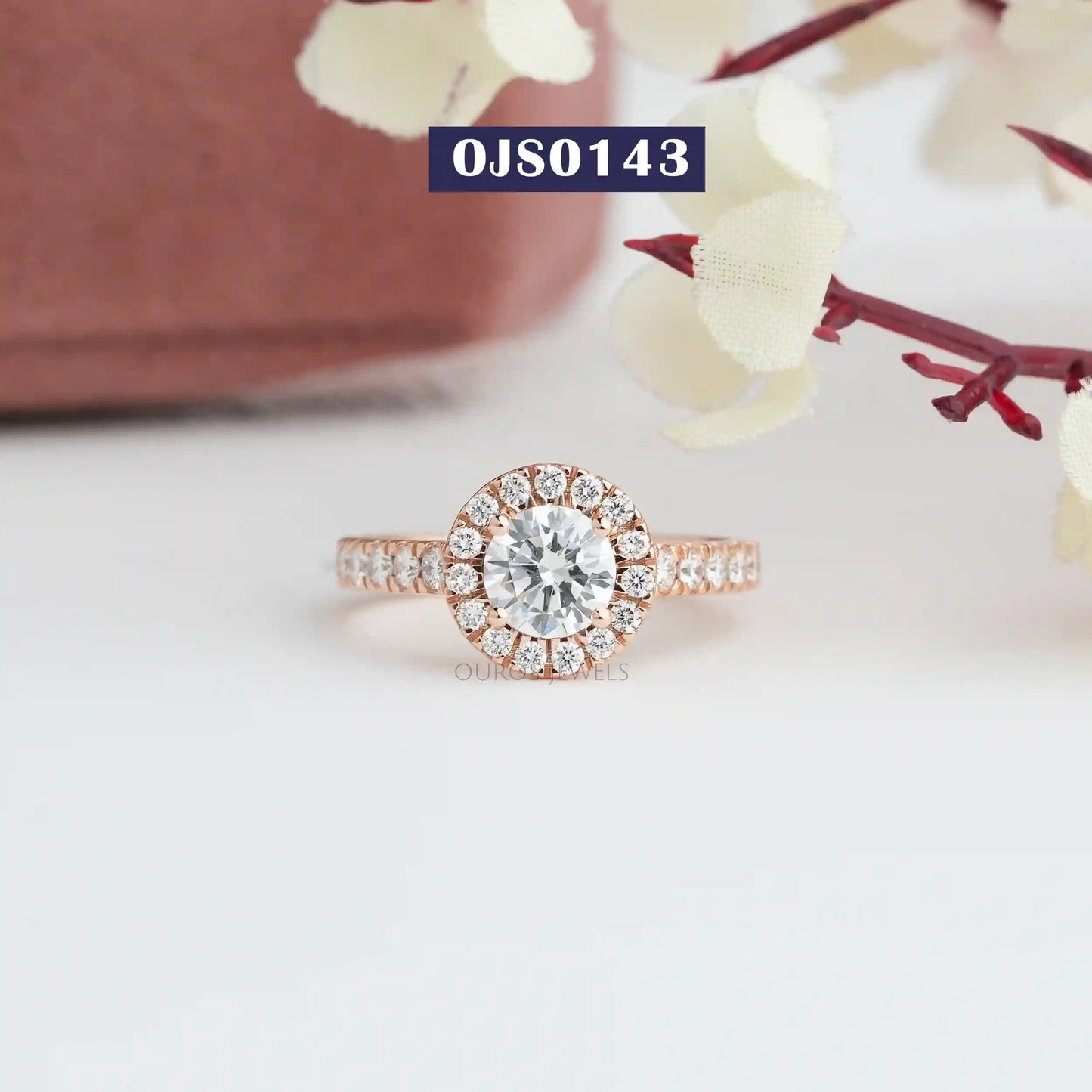 Round Cut Halo Wedding Ring