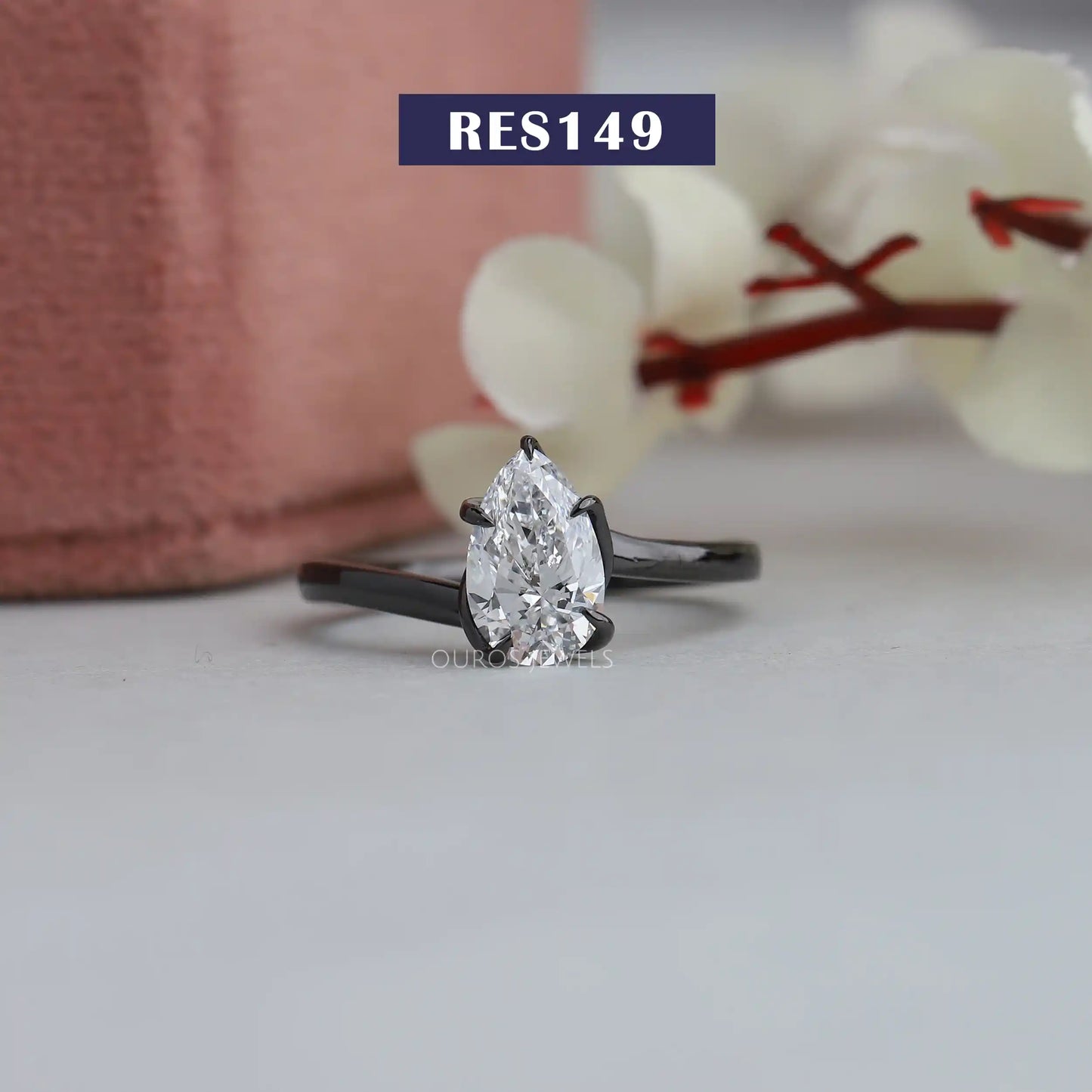 Pear Cut Solitaire Engagement Ring