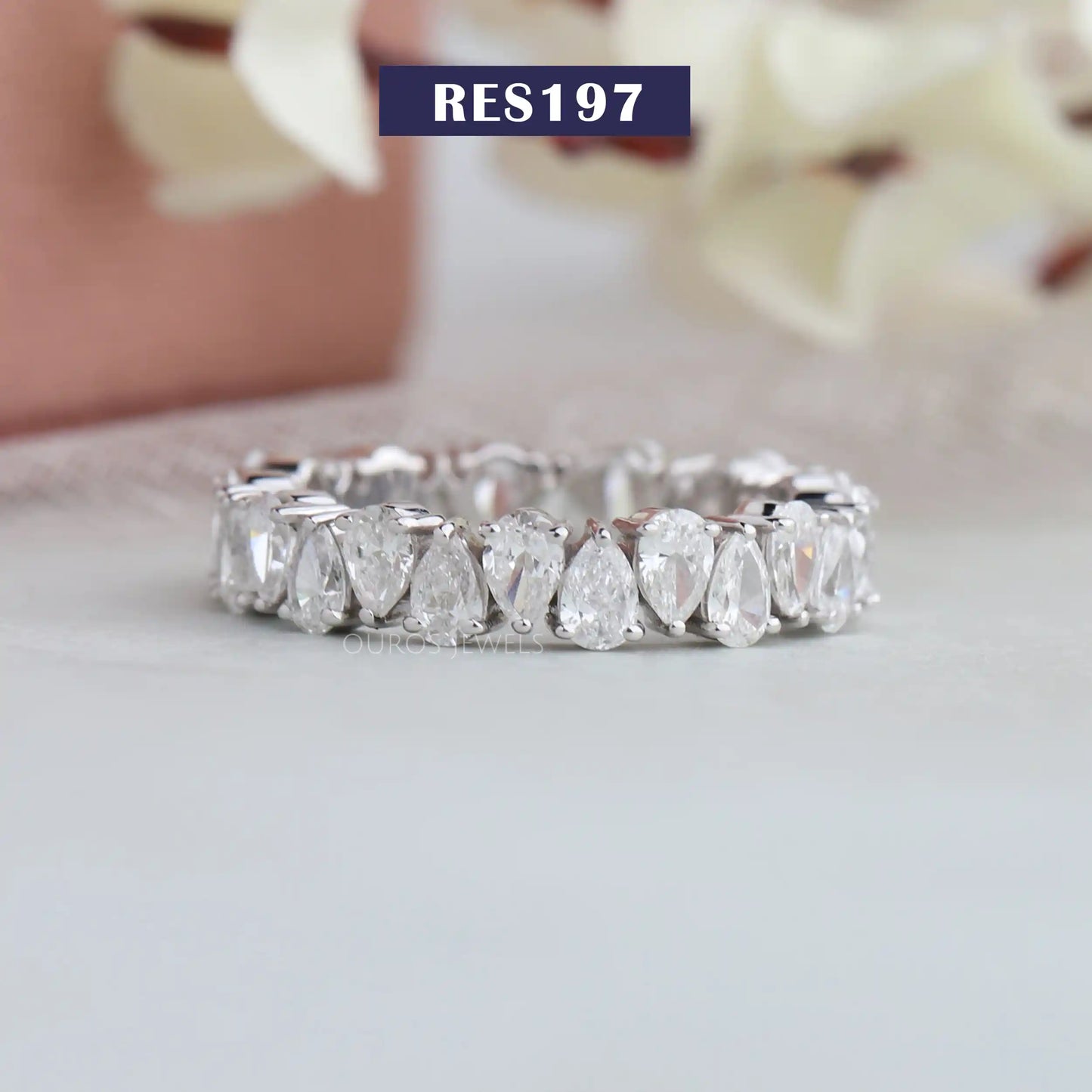 Pear Cut Diamond Eternity Band