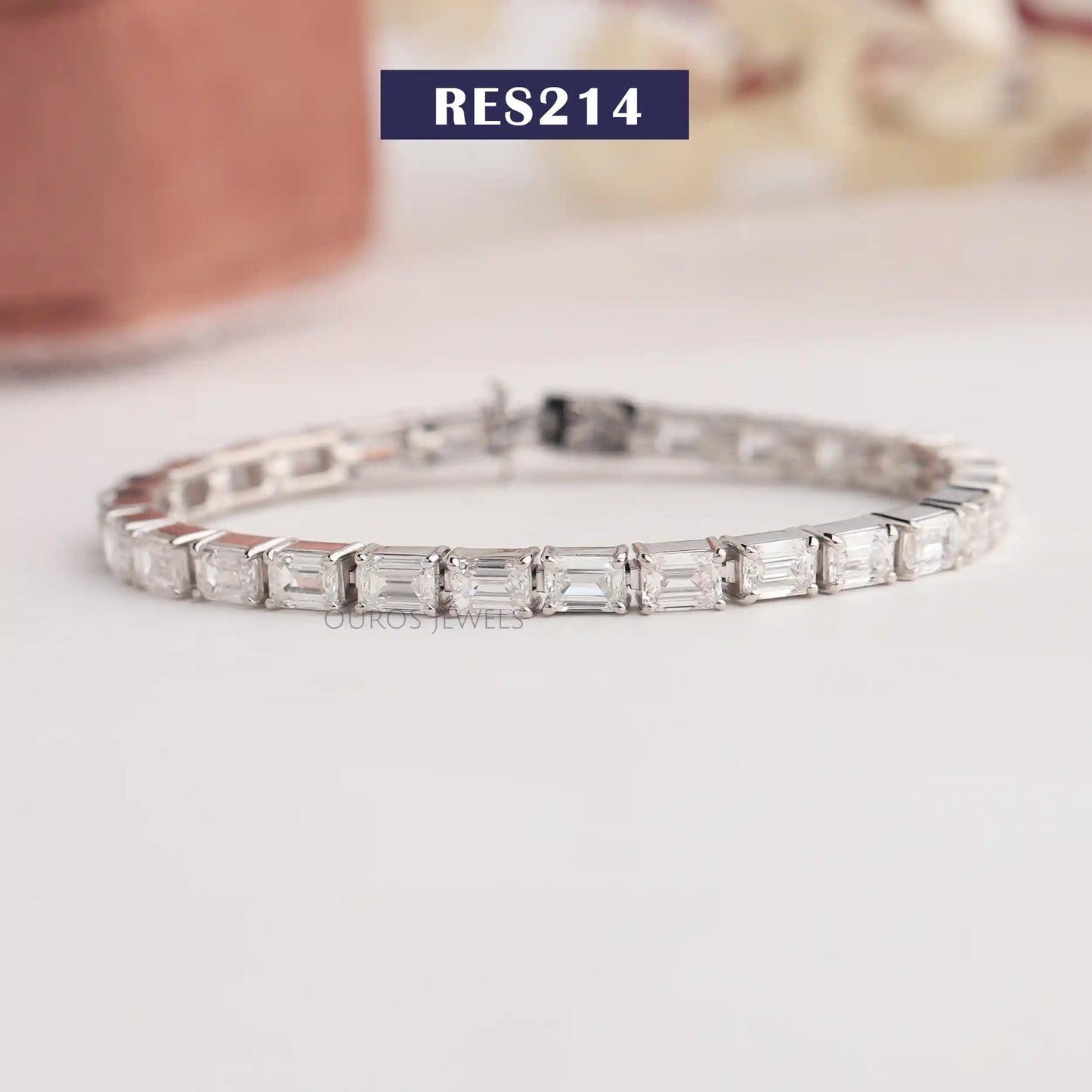 Emerald Cut Diamond Tennis Bracelet