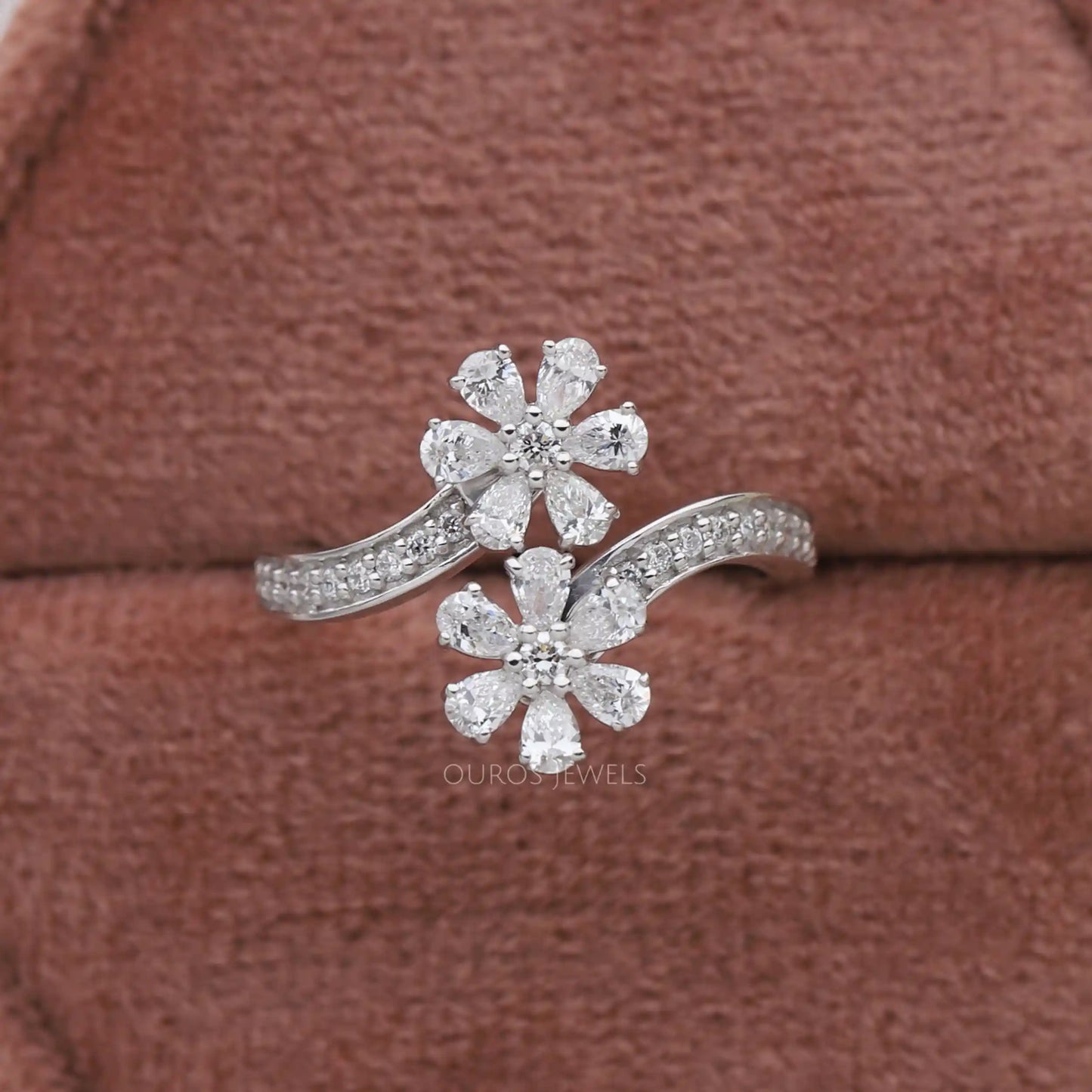 Pear Lab Diamond Floral Ring