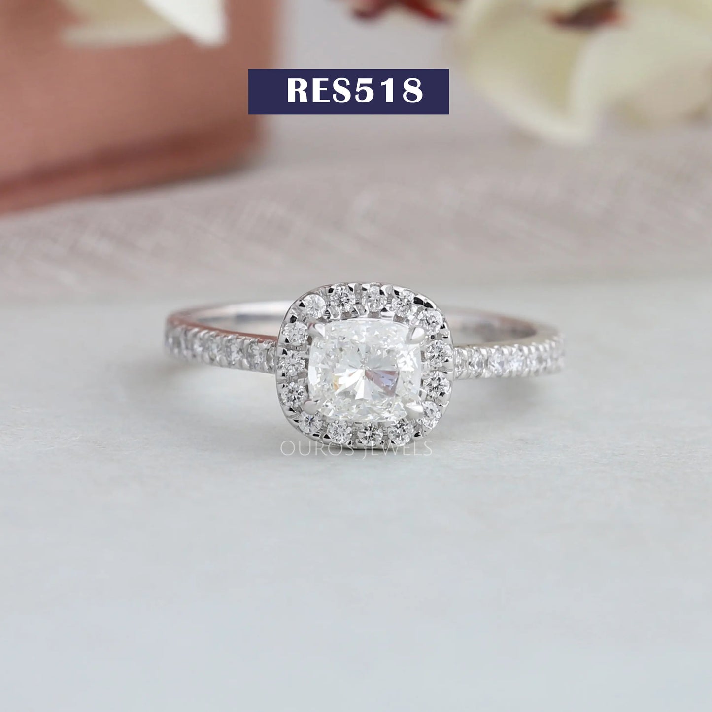 Cushion Lab Diamond Halo Ring