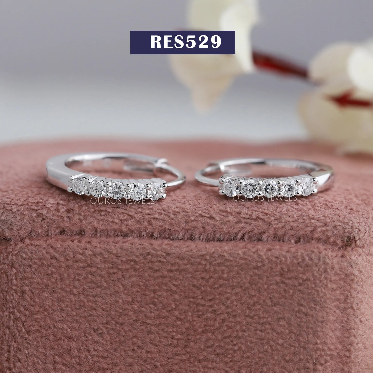 Round Diamond Hoop Earrings