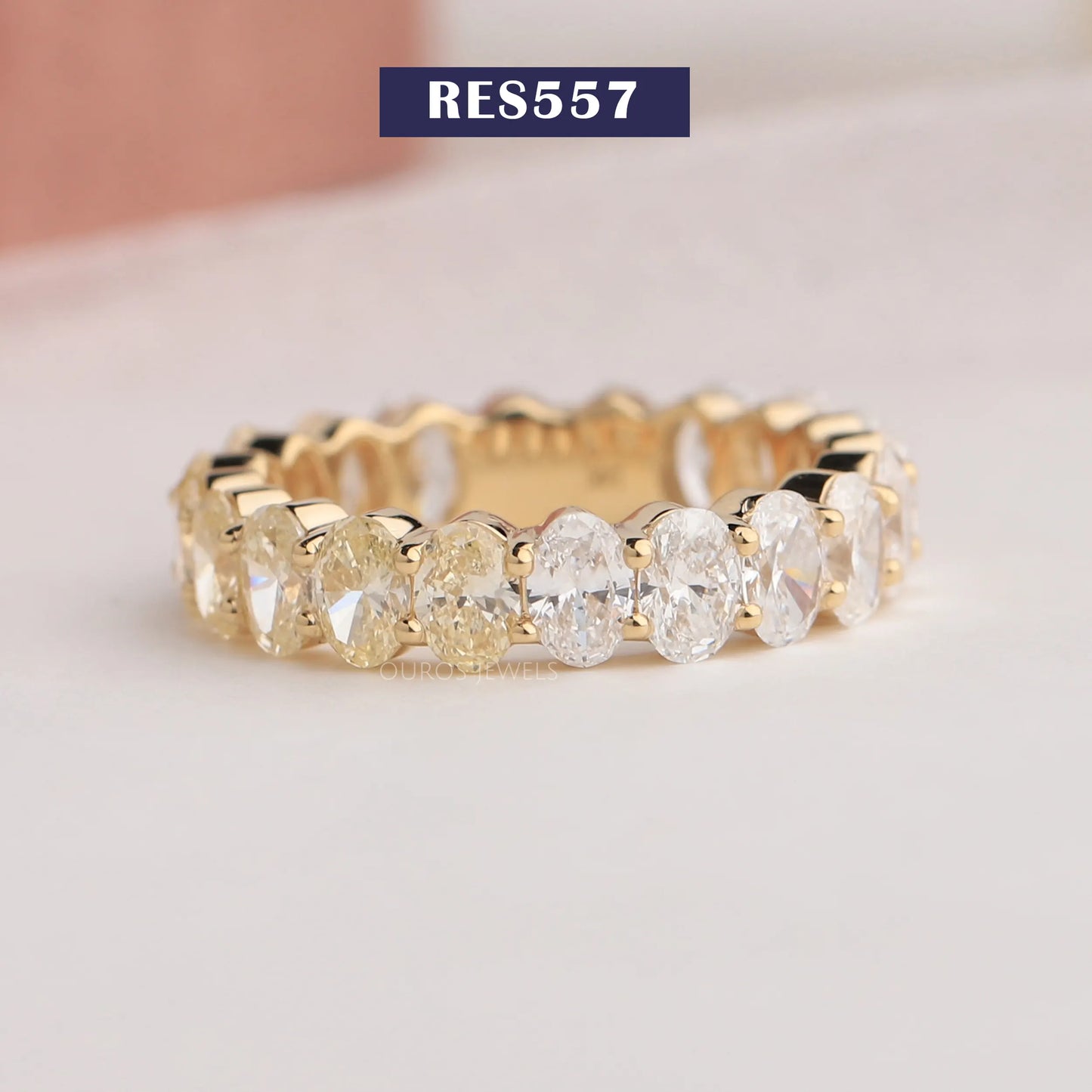 Fancy Colored Oval Eternity Band
