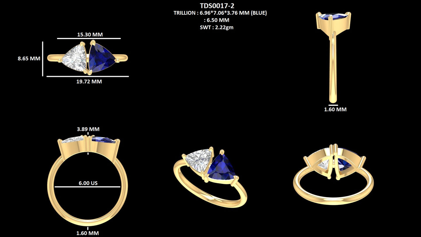 Triangle Cut Lab Grown Diamond Solitaire RIng