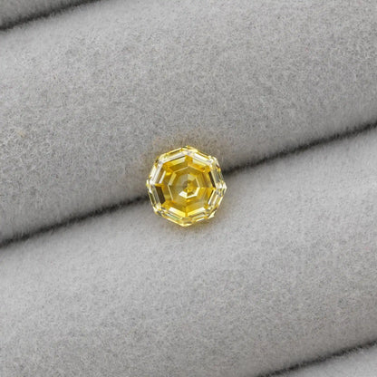 1.25 Carat Yellow Hexagon Cut Lab Grown Diamond