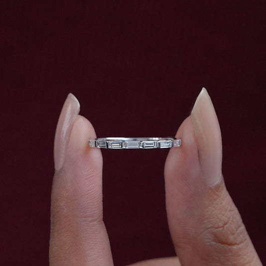 Baguette Lab Diamond Wedding Band