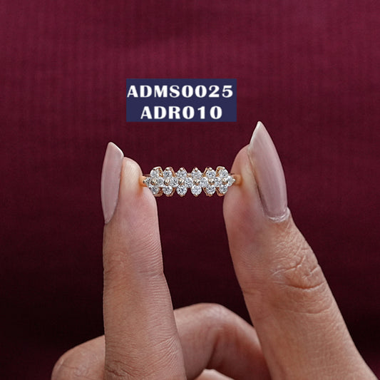 Round Cut Lab Diamond Half Band
