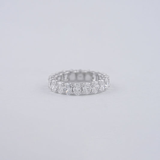 Oval Cut Lab Eternity Wedding Band