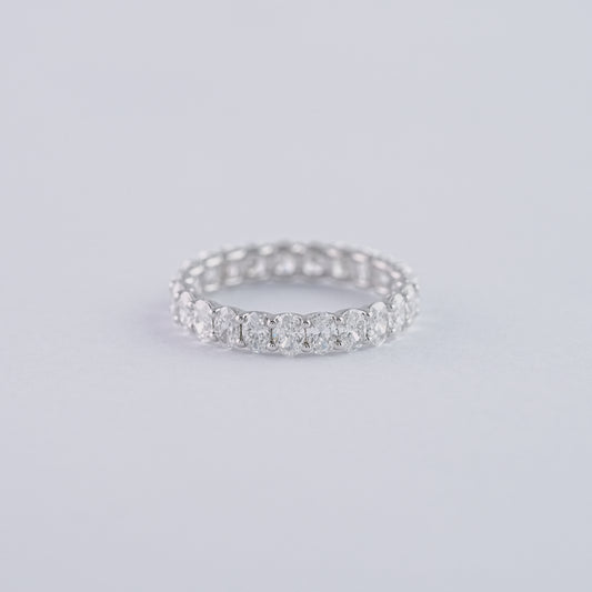 Oval Cut Eternity Wedding Band