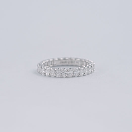 Brilliant Oval Cut Lab Eternity Wedding Band