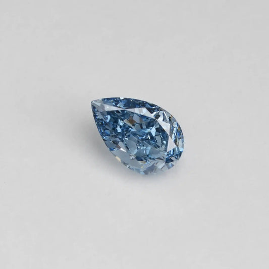 1.00 Carat  Blue Pear Cut Lab Grown Diamond