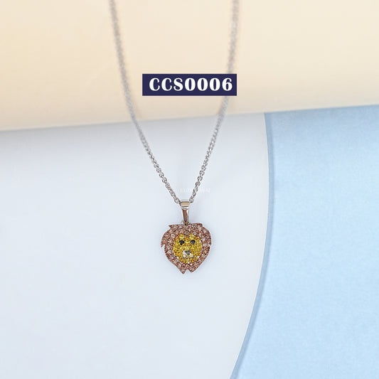 Lab Grown Diamond Lion Pendant