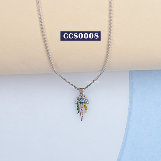 Lab Diamond Jelly Fish Pendant