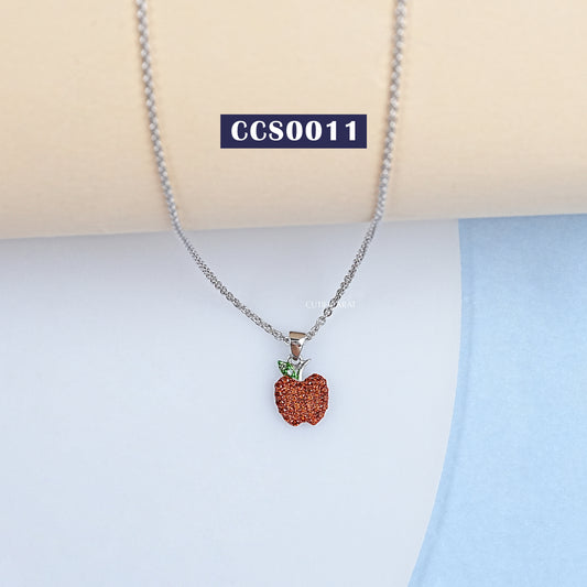 Red Diamond Apple Pendant