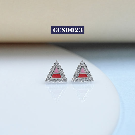 Lab Grown Diamond Triangle Stud Earrings