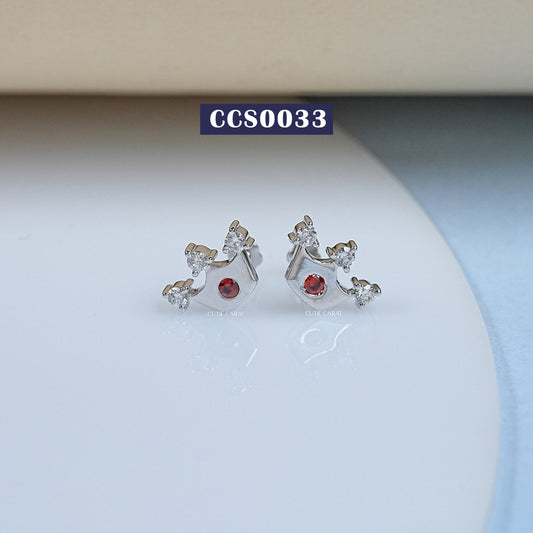 Lab Grown Diamond Dainty Crown Earrings
