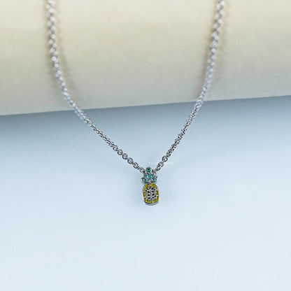 Round Cut Gemstone Pineapple Fruit Shape Kids Pendant