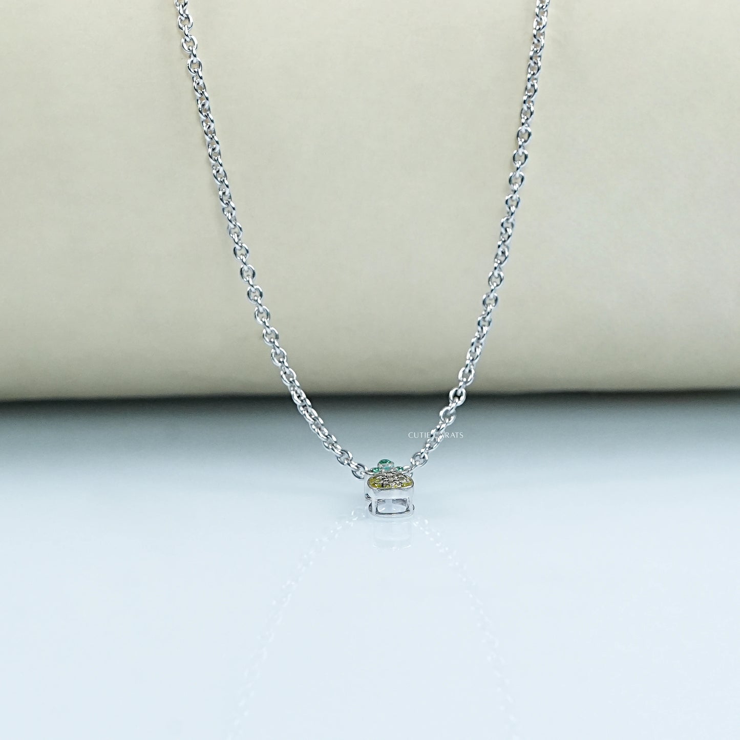 Round Cut Gemstone Pineapple Fruit Shape Kids Pendant