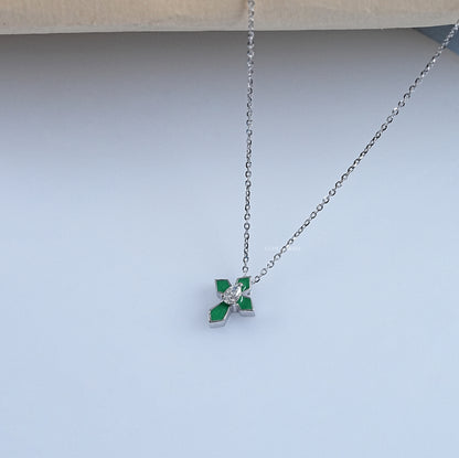 Pear Cut Lab Grown Diamond Cross Necklace