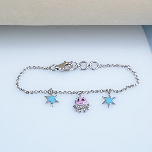 Round cut Lab Grown Diamond Bracelet