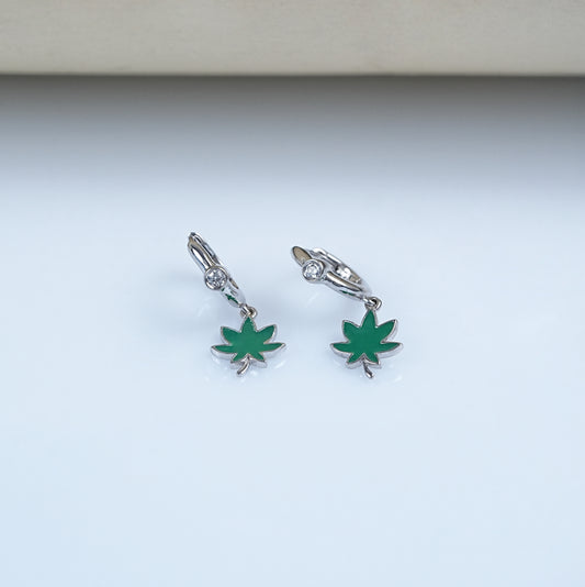 Enamel Tree Shape Stud Earring