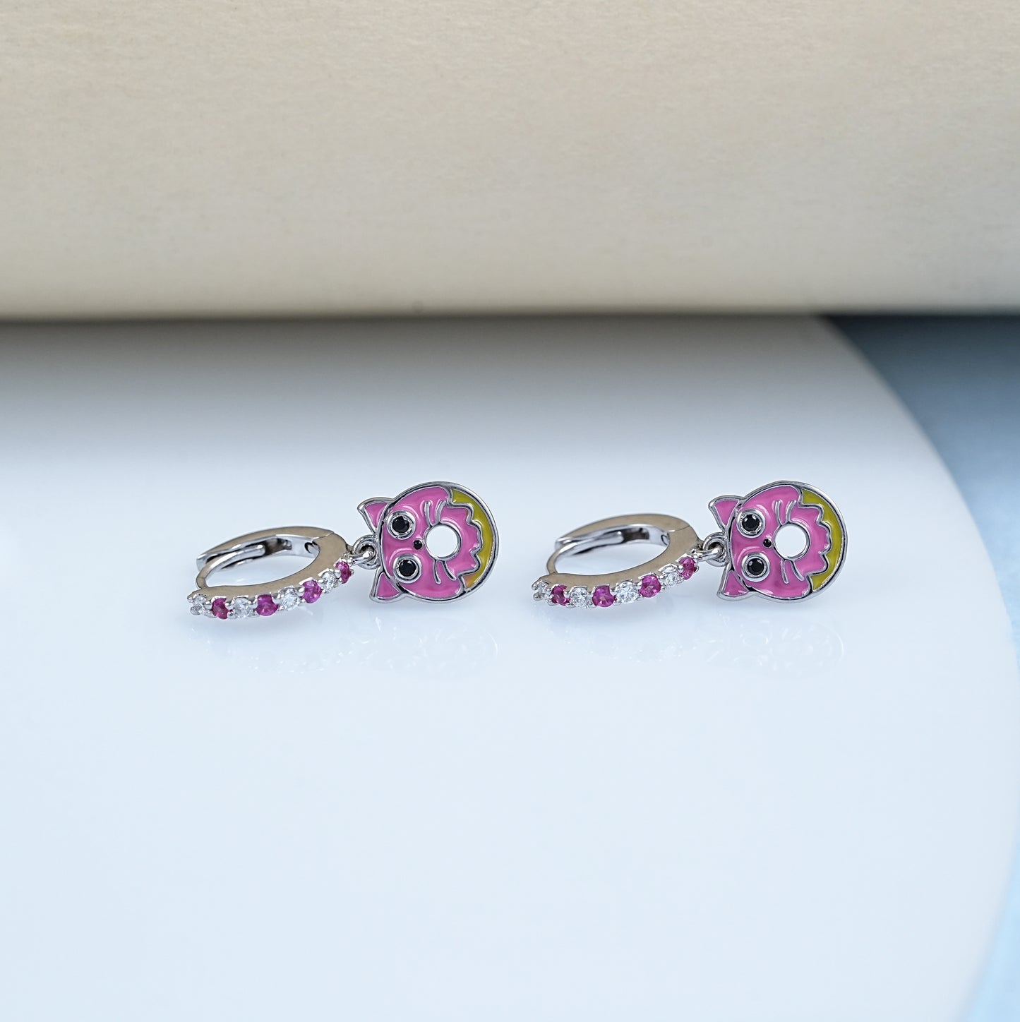 Round Cut Lab Grown Diamond Drop Earring