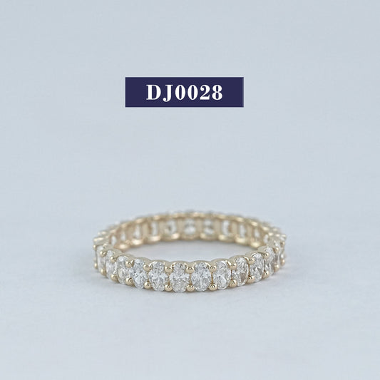 Lab Diamond Oval Cut Eternity Wedding Band