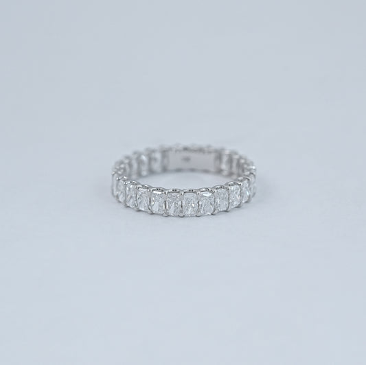Radiant Cut Lab Diamond Eternity Wedding Band