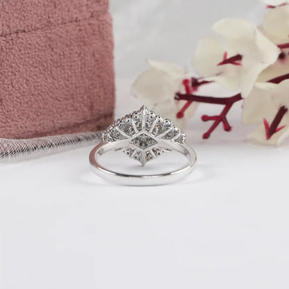 Round Cluster Diamond  Anniversary Ring