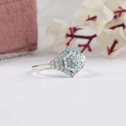 Round Cluster Diamond  Anniversary Ring