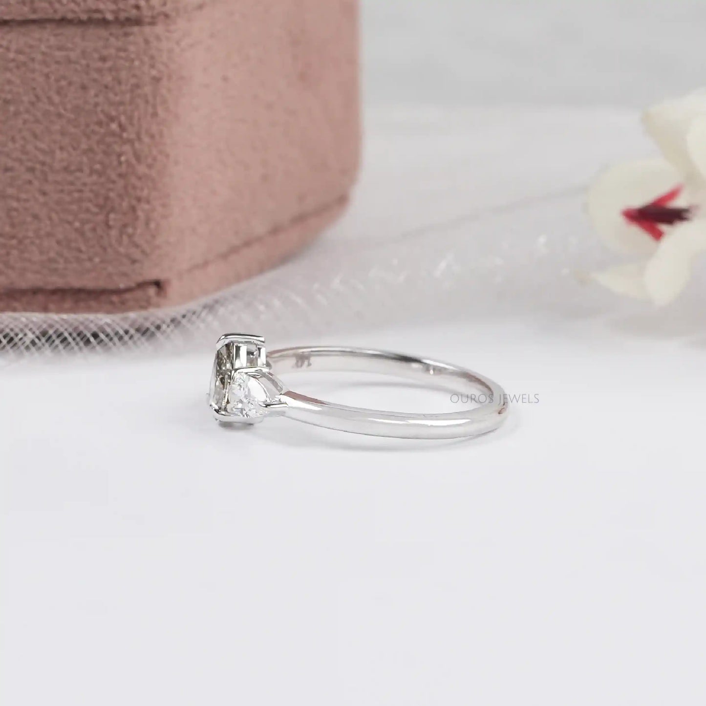 3 Stone  Pear shape  Lab Diamond  Ring