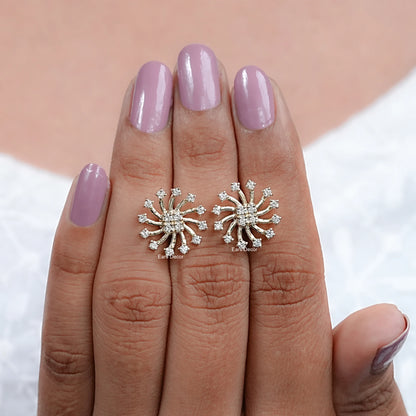 Earth Mined Round Diamond Stud Earrings
