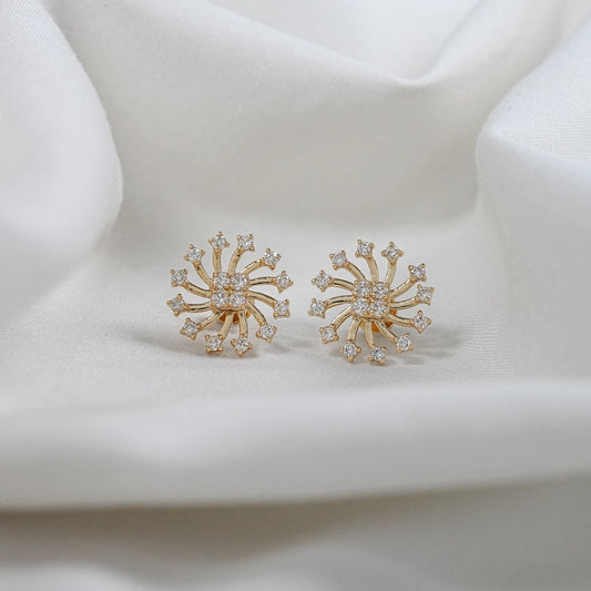 Earth Mined Round Diamond Stud Earrings