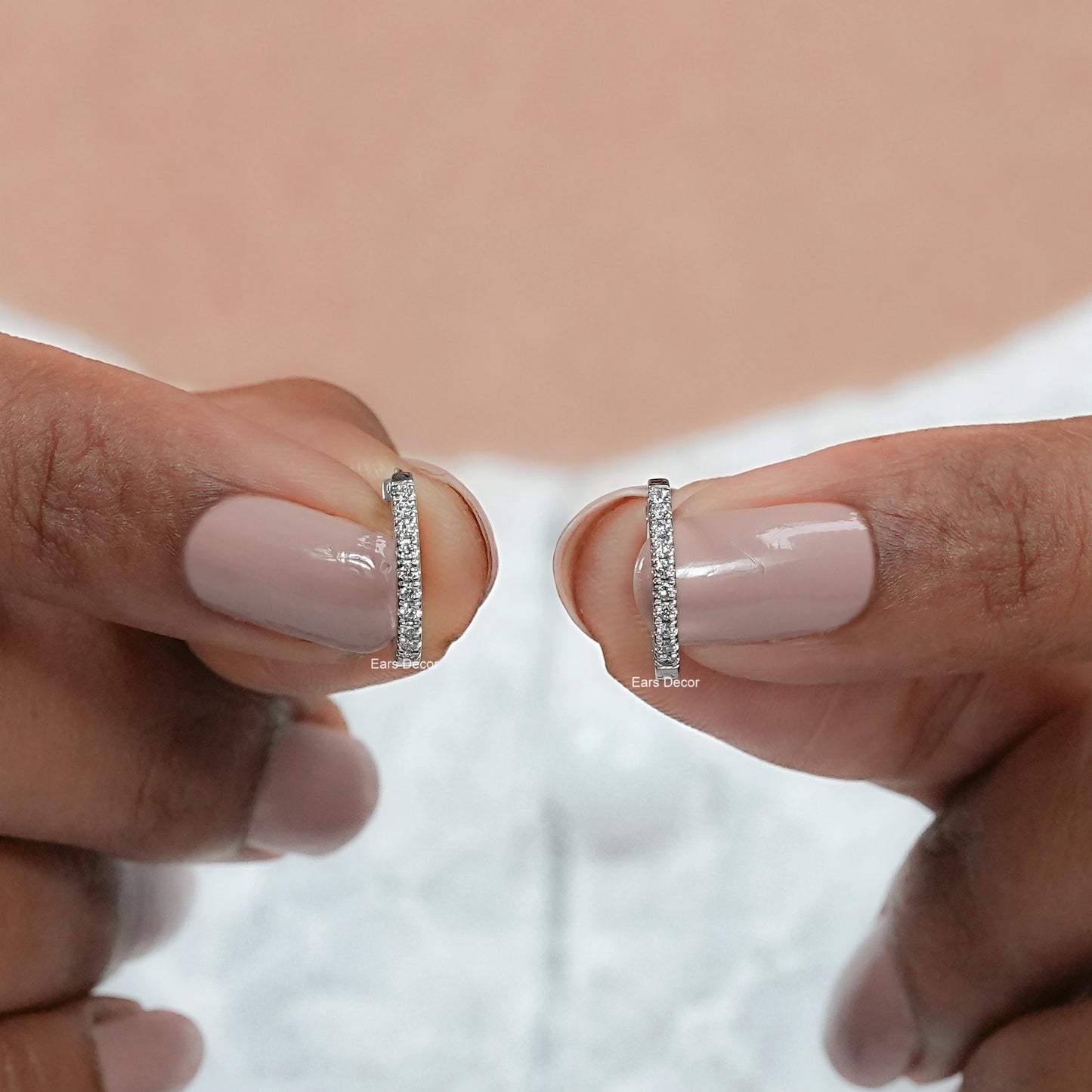 Round Lab Grown Diamond Hoops