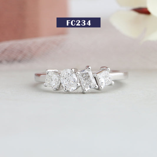 Multi Shape Four Stone Lab Diamond Ring