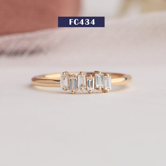 Baguette Diamond Cluster Ring