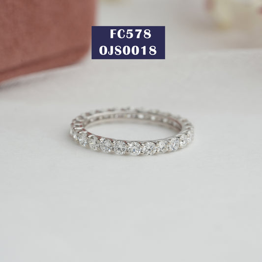 2.20 MM  Round  Cut Lab Diamond  Eternity  Band